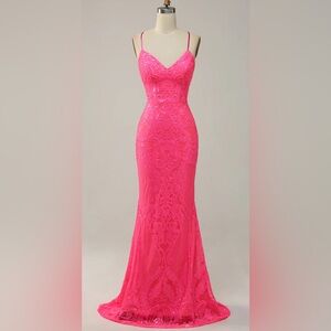 Hot Pink Prom Style Dress